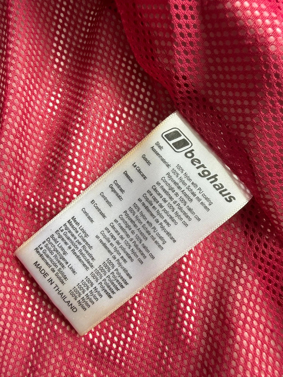 Berghaus AQ2 Waterproof Hooded Jacket Pink Womens • Size 16 / L